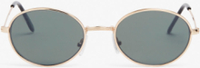 Metal frame oval sunglasses - Gold