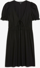 Puff sleeve babydoll dress - Black
