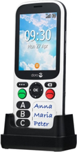 DORO 780X - 4G-ominaisuuspuhelin - dual-SIM - RAM 512 MB / Sisäinen muisti 4 GB - microSD-korttipaikka - 320 x 240 pikseliä - musta, valkoinen