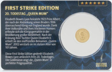 Sammlermünzen Reppa Goldmünze Queen Mum First Strike Edition