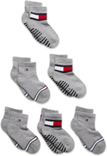 Th Baby Sock 6P Flag Sock Ecom Socks & Tights Socks Grå Tommy Hilfiger*Betinget Tilbud
