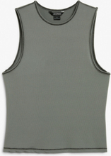 Round neck sleeveless top - Grey