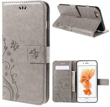 Butterfly Leather Wallet Stand Cover for iPhone 6s 6 with Reversed Magnetic Clasp