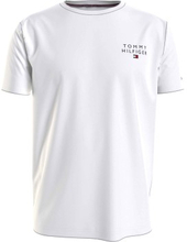 Tommy Hilfiger Cotton Tee Logo T-shirt Vit bomull Small Herr
