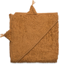 Organic Hooded Towel Home Bath Time Towels & Cloths Towels Brun Pippi*Betinget Tilbud