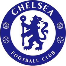 Fodbold wallsticker. Stort blåt Chelsea Logo. 60x60cm