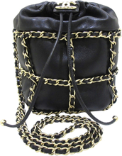 CC -kjede Lambskin Leather Bucket Bag Leather Lambskin Leather France