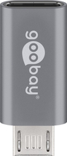 Goobay Micro-USB/USB-C™ OTG Hi-Speed -sovitin latauskaapeleiden kytkemiseen