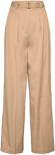 D2. Hw Pleated Fluid Chinos Bottoms Trousers Chinos Beige GANT