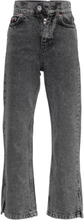 Ritt Slit Dark Grey Bottoms Jeans Regular Jeans Grey Grunt