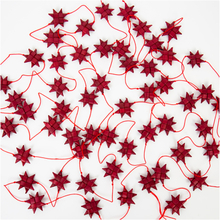 Afroart - Girlander stars on string 2,5x450 cm rød
