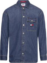 Tjm Classic Denim Overshirt Tops Shirts Denim Shirts Blue Tommy Jeans