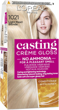 L'oréal Paris Casting Creme Gloss Blonde 1021 Light Pearl Blonde Beauty Women Hair Care Color Treatments Nude L'Oréal Paris
