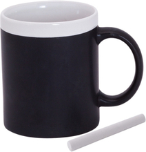 Krijt mok in het wit - beschrijfbare koffie/thee mok/beker