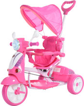 Triciclo a forma di moto per bambini 18-72 mesi rosa con maniglia e parasole I
