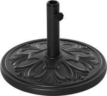 Base per ombrellone rotonda in plastica da 13kg per pali da 35-38-48mm nero