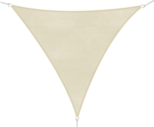 Tenda da sole a vela triangolare 5x5x5mt con trattamento anti uv colore crema