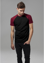 T-shirt Raglan Contrast noir/bordeaux 2XL