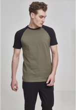T-shirt Raglan Contrast olive/noir 2XL