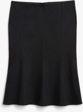 Low waist knee length skirt - Black