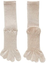 Long Sleeve Yoga Toe Socks for Women Anti-Skid Five Finger Socks with Grip Five Toe Socks Cotton Non