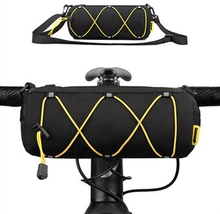 Bike Handlebar Bag 2.4L Bicycle Front Bag Top Tube Pouch Fram Storage Bag Roll Phone Holder with Sho
