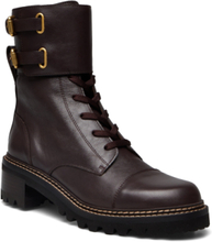 Mallory Ankle Boot Shoes Boots Ankle Boots Laced Boots Brown See By Chloé