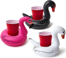 3 stk Uppblåsbara Flamingo Drinkbåtar