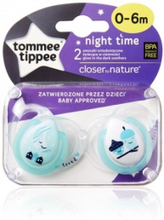 Tommee Tippee Night Time, Nat baby sut, Ortodontisk, Silikone