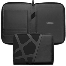 Black A5 conference folder in nylon and faux leather