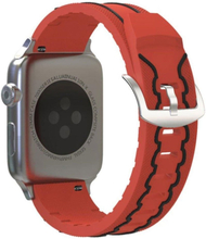 Apple Watch Series 4 40mm ECG pattern silicone watch band - Red / Black