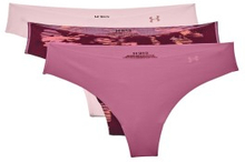 Under Armour Trusser 3P Pure Stretch Thong Rosa Mønster Small Dame