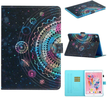 iPad 10.2 (2019) trendy patterned leather flip case - Colorful Planets