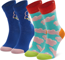Ankelstrumpor barn 2-pack Happy Socks KCLO02-6300 Färgglad