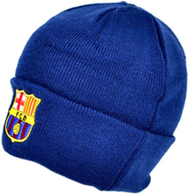 FC Barcelona Official Knitted Winter Football Crest Beanie Hat