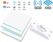 SMATRUL WHK-S2 Tuya Smart Life APP WiFi Relay 1-Gang Wireless Switch 433Mhz Light Voice Control DIY