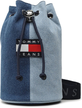Axelremsväska Tommy Jeans Tjw Heritage Sling Bag Denim AW0AW14834 Blå