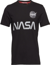 Nasa Reflective T T-shirts Short-sleeved Svart Alpha Industries*Betinget Tilbud