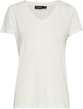 Slcolumbine V-Neck Ss Tops T-shirts & Tops Short-sleeved White Soaked In Luxury