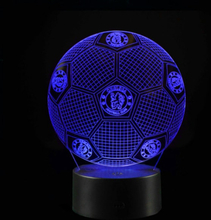 Chelsea 3D lampe. Fodbold. Farveskift mellem 7 farver.