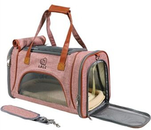 Portable Dog Carrier Bag Pet Puppy Travel Bag Breathable Mesh Handbag Cat Tote Bag, 46x26x28cm