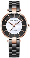 MINI FOCUS Quartz Women Watches Stainless Steel Strap Ladies Waterproof Business Wristwatches 0224L