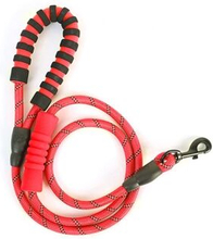 Reflective Nylon Dog Pet Round Traction Rope with Padded Handle