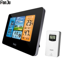 FANJU FJ3373 Multifunction LCD Alarm Clock Weather Station Clock Indoor Weather Forecast Barometer T