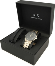 Set med klocka och armband Armani Exchange Cayde Gift Set AX7119 Gyllene