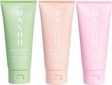 MASHH Mask Trio Pink, Green & Golden Mask