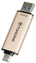 Transcend JetFlash 930C - USB-muistitikku - 512 Gt - USB 3.2 Gen 1 / USB-C - kultainen