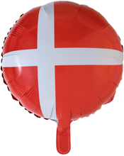 Danmarks Folieballon med Flag til Fødselsdag og Sportsfest - Fodbold, Håndbold