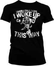 Tasmanian Devil - I Woke Up This Way Girly Tee, T-Shirt