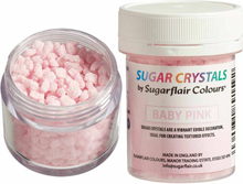 Sockerkristaller, baby rosa - Sugarflair